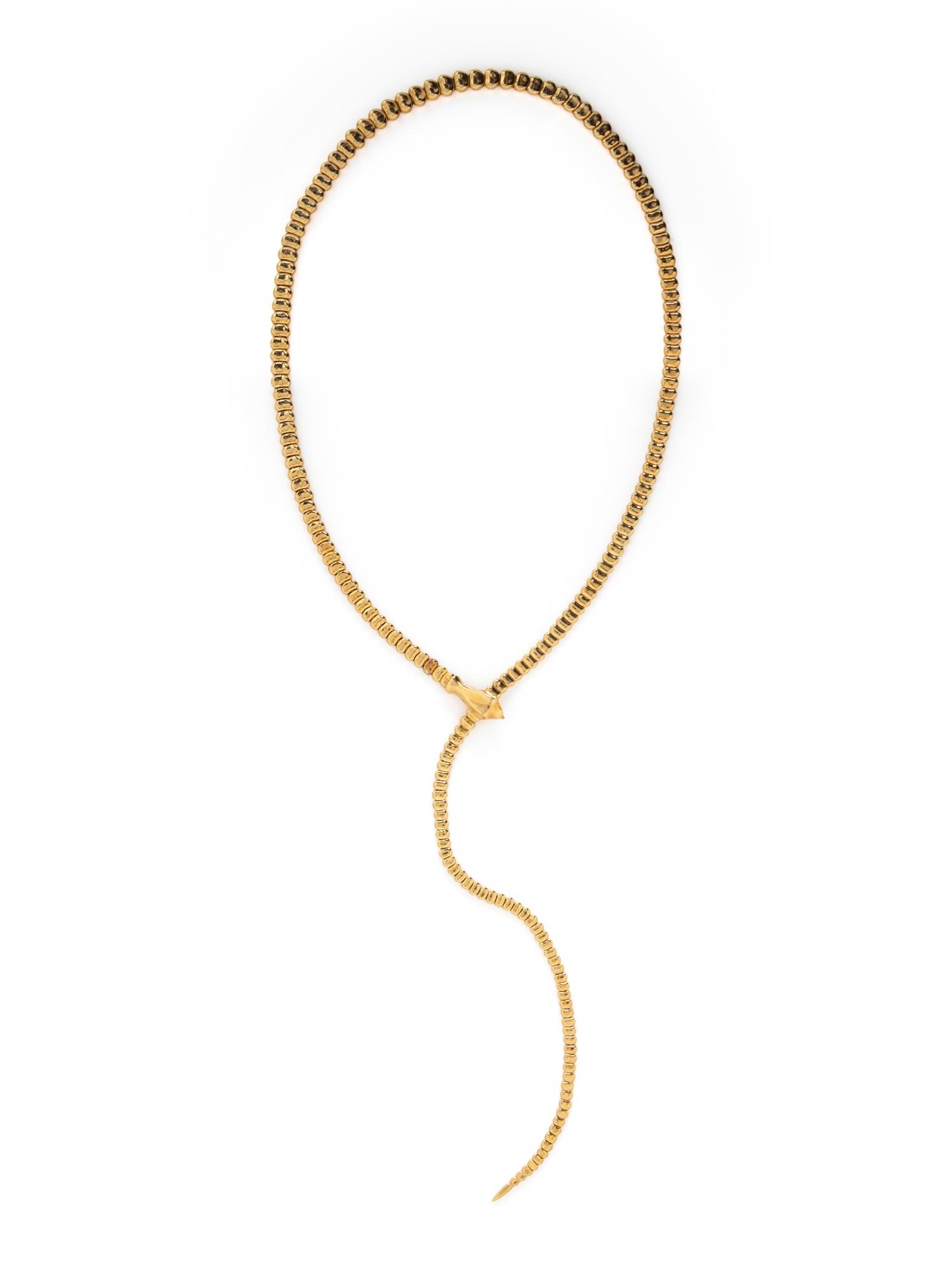 TIFFANY & CO., ELSA PERETTI, YELLOW GOLD 'SNAKE' NECKLACE