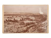 [NATIVE AMERICANS]. 2 boudoir cards of Pine Ridge Agency, South Dakota, by STILWELL and BUTCHER.