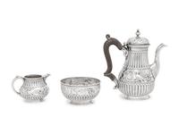 A Diminutive Victorian Silver Tea Set