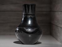 Blackware Pottery Vase, with Avanyu 1923-1925