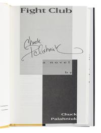 PALAHNIUK, Chuck (b. 1962). Fight Club. New York: W.W. Norton & Company, 1996.