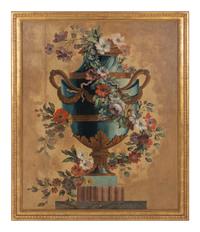 A Pair of Continental Painted Canvas Panels