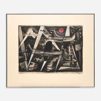 Benton Murdoch Spruance (American, 1904-1967) Color Study for 'Riders of the Apocalypse'