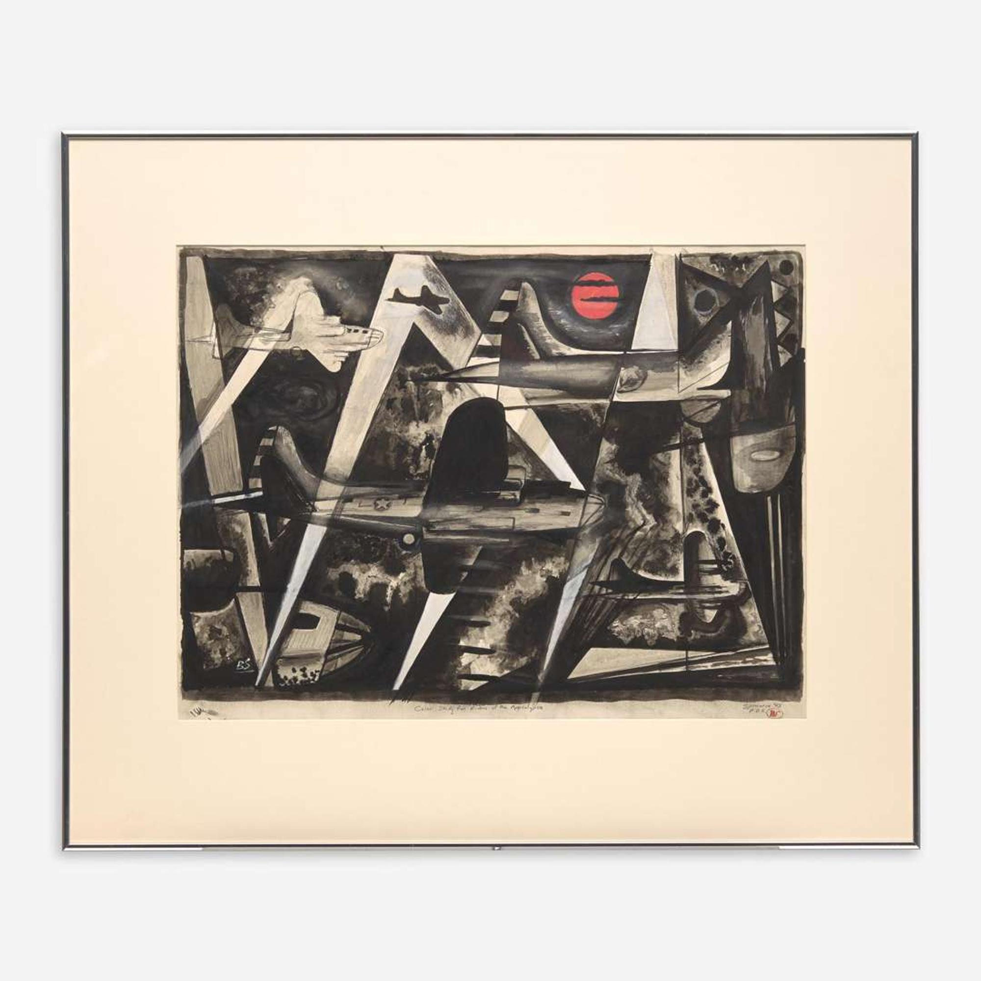 Benton Murdoch Spruance (American, 1904-1967) Color Study for 'Riders of the Apocalypse'