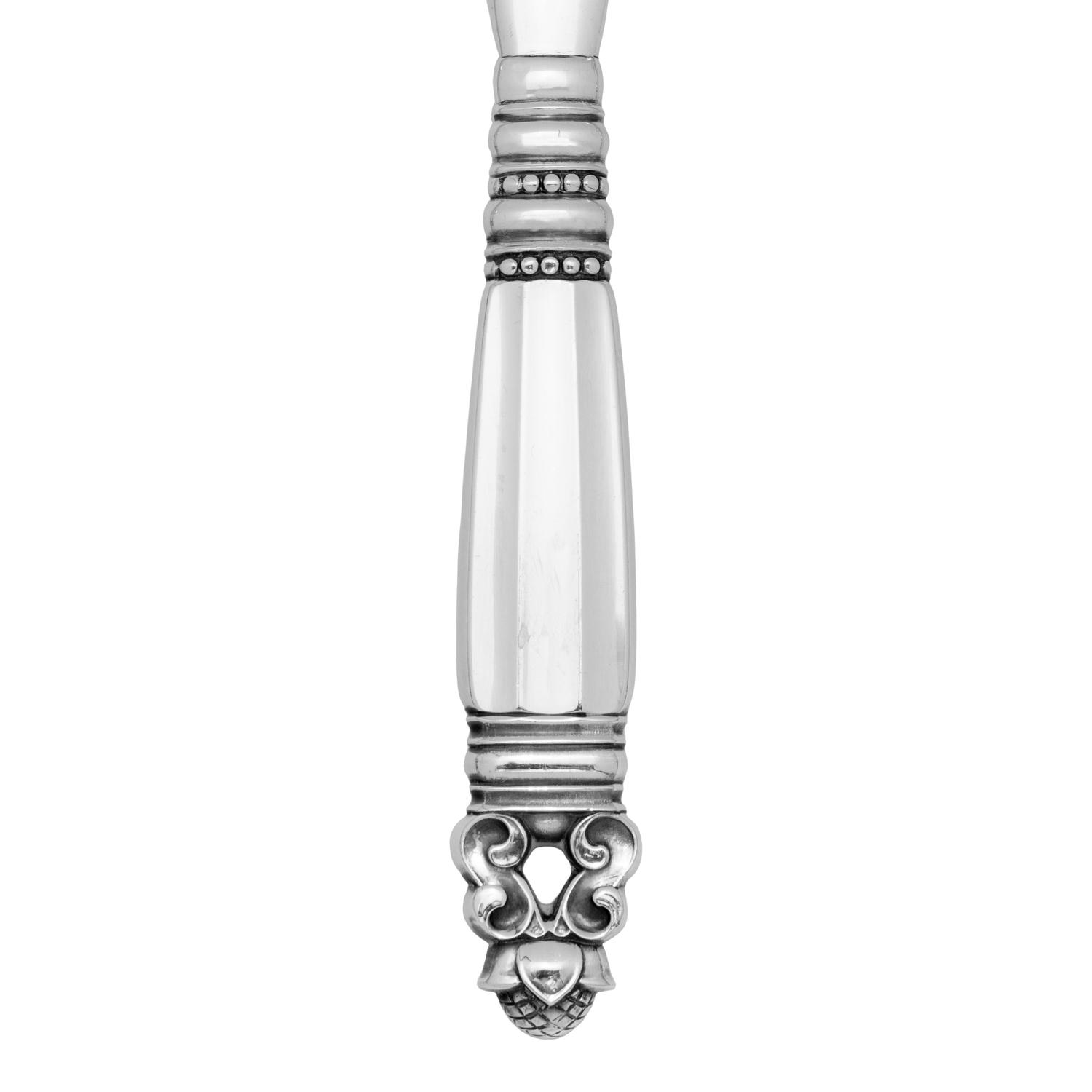 A Set of Eight Georg Jensen Acorn Silver Serving Articles