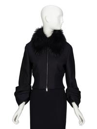 PRADA, FUR COLLAR CROP JACKET, A/W 2013
