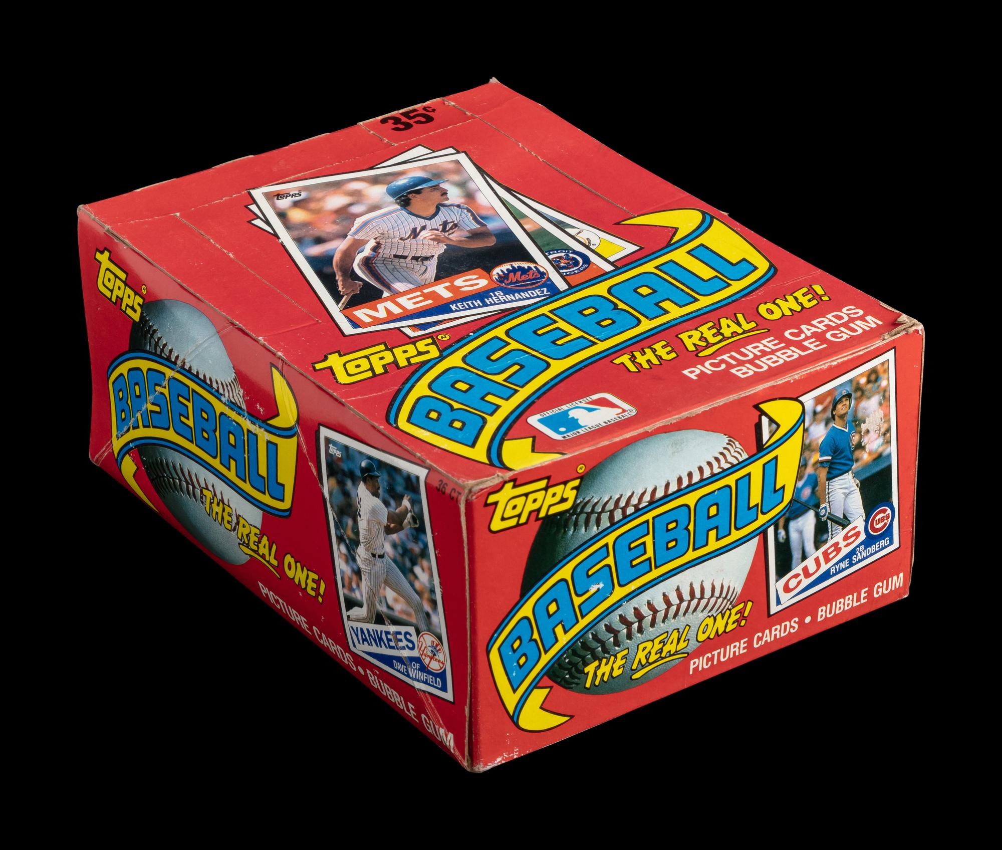 An Unopened Wax Box of 1985 Topps Baseball Cards