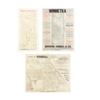 [MAPS]. A group of 3 early subdivision maps of Winnetka, Illinois, comprising: