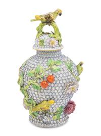 A German Porcelain 'Schneeballen' Urn and Cover Attributed to Meissen
