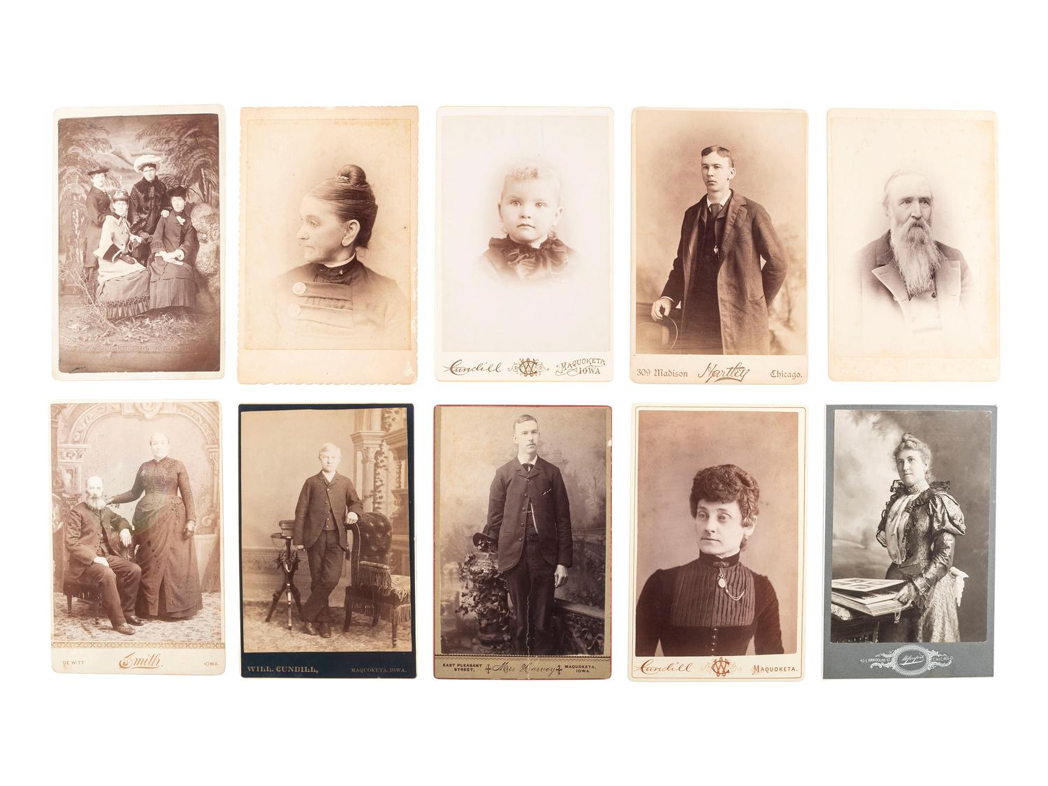 [EARLY PHOTOGRAPHY]. A collection of over 200 19th century photographs, incl. tintype of Indian Wars-era soldier.