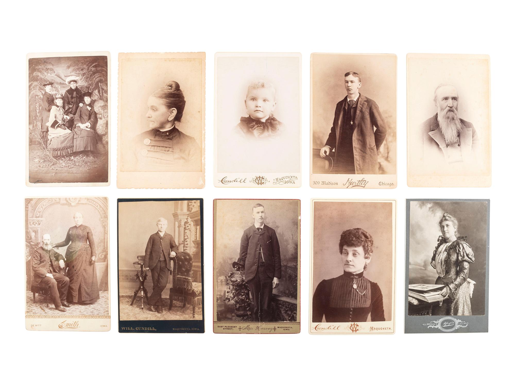 [EARLY PHOTOGRAPHY]. A collection of over 200 19th century photographs, incl. tintype of Indian Wars-era soldier.