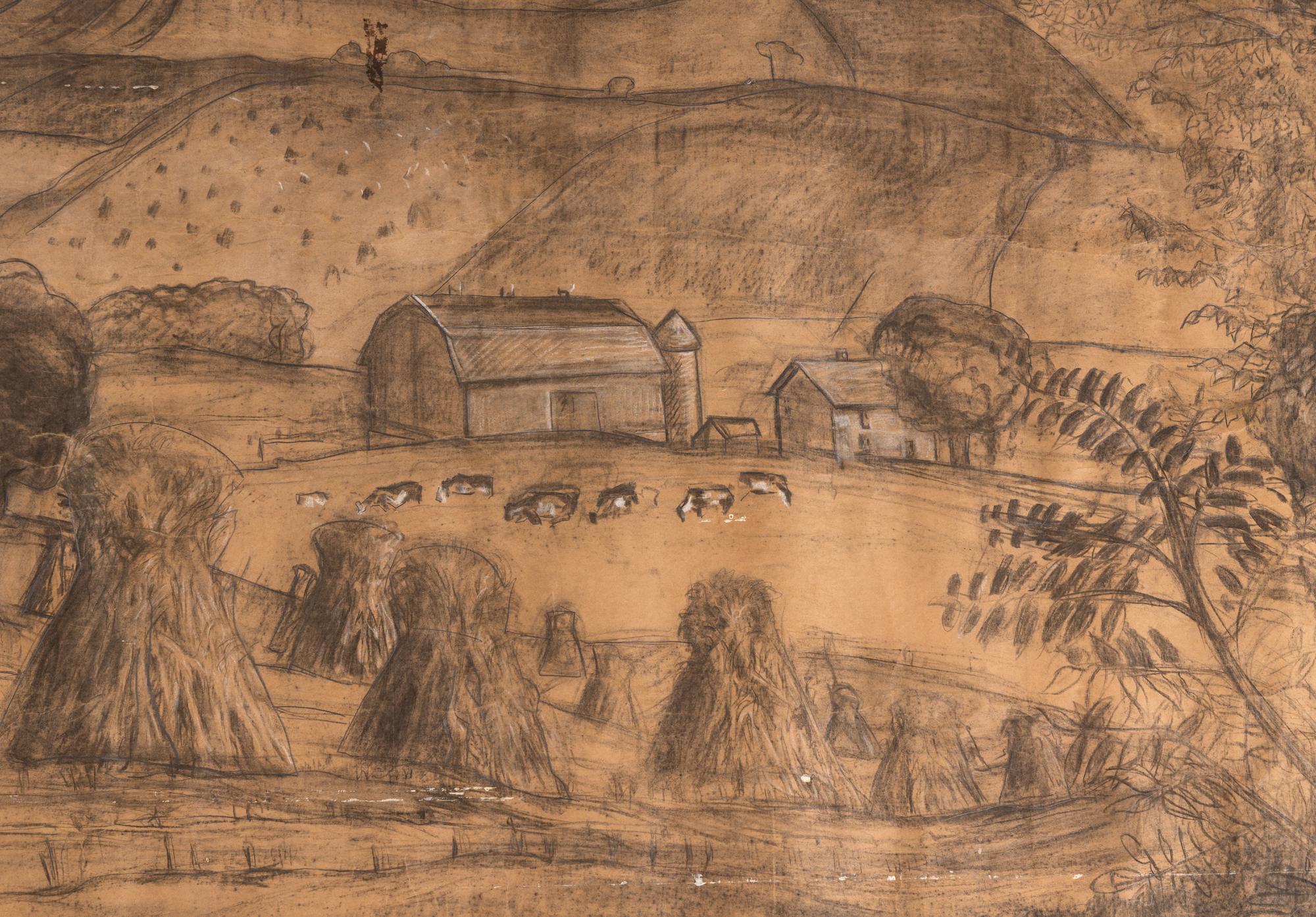 Wisconsin Farm Scene (Study), c. 1941