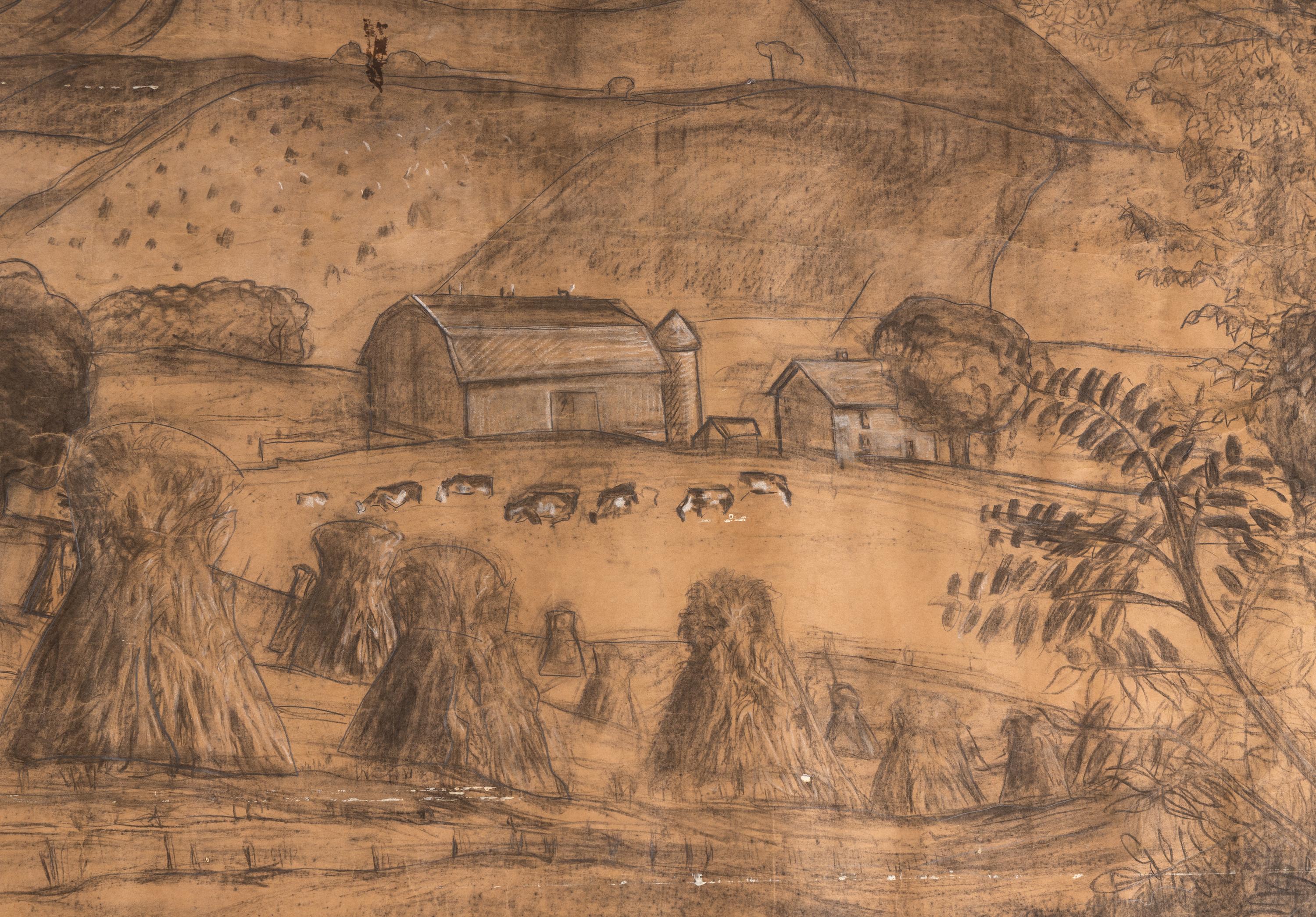 Wisconsin Farm Scene (Study), c. 1941