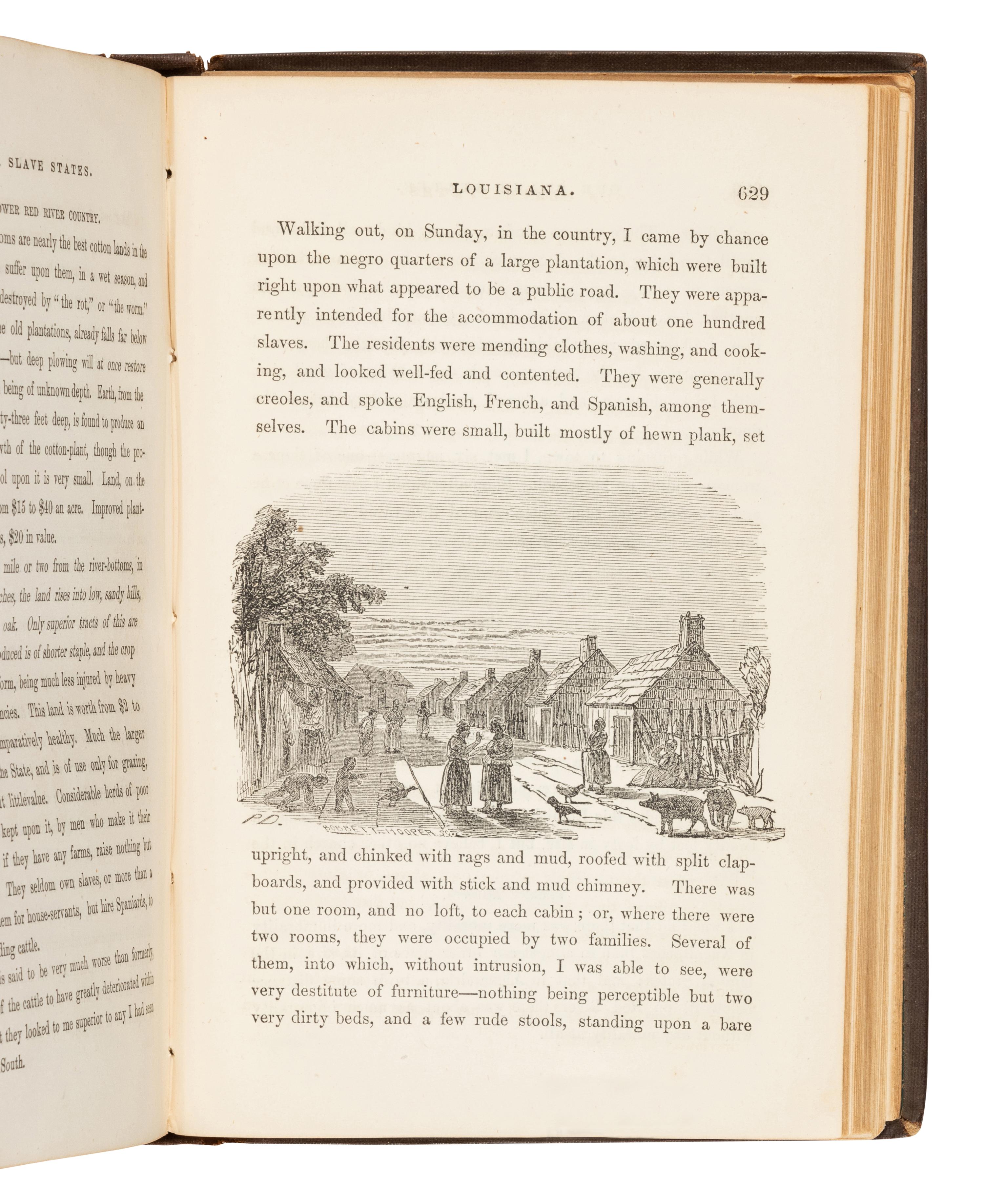 OLMSTED, Frederick Law (1822-1903). A Journey in the Seaboard Slave States. New York & London: Dix & Edwards; Sampson Low, Son & Co., 1856.