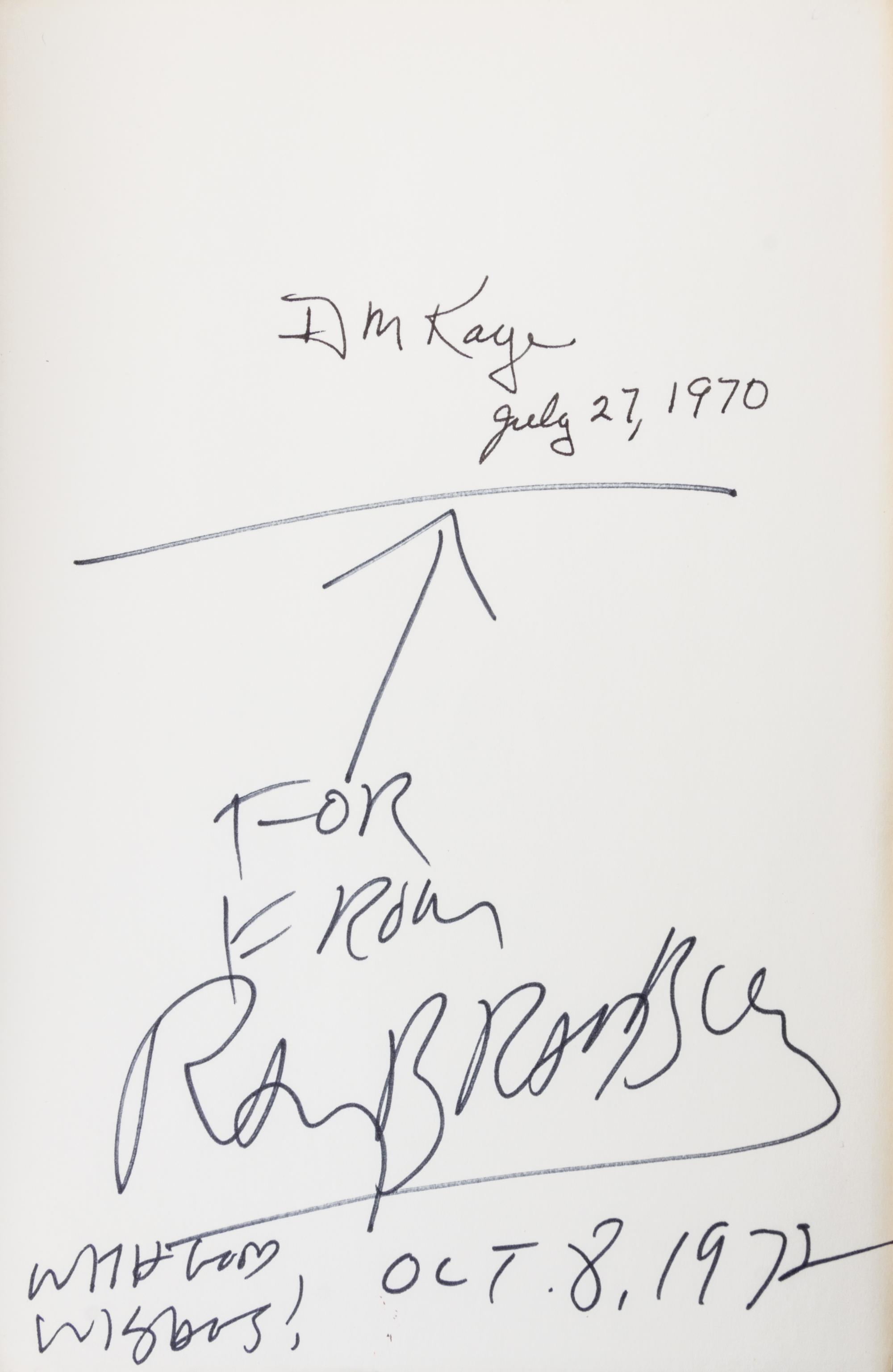 BRADBURY, RAY. 4 works, signed.
