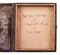 [CIVIL WAR]. Sixth plate tintype of Captain George Foreman, Charlotte, Michigan.