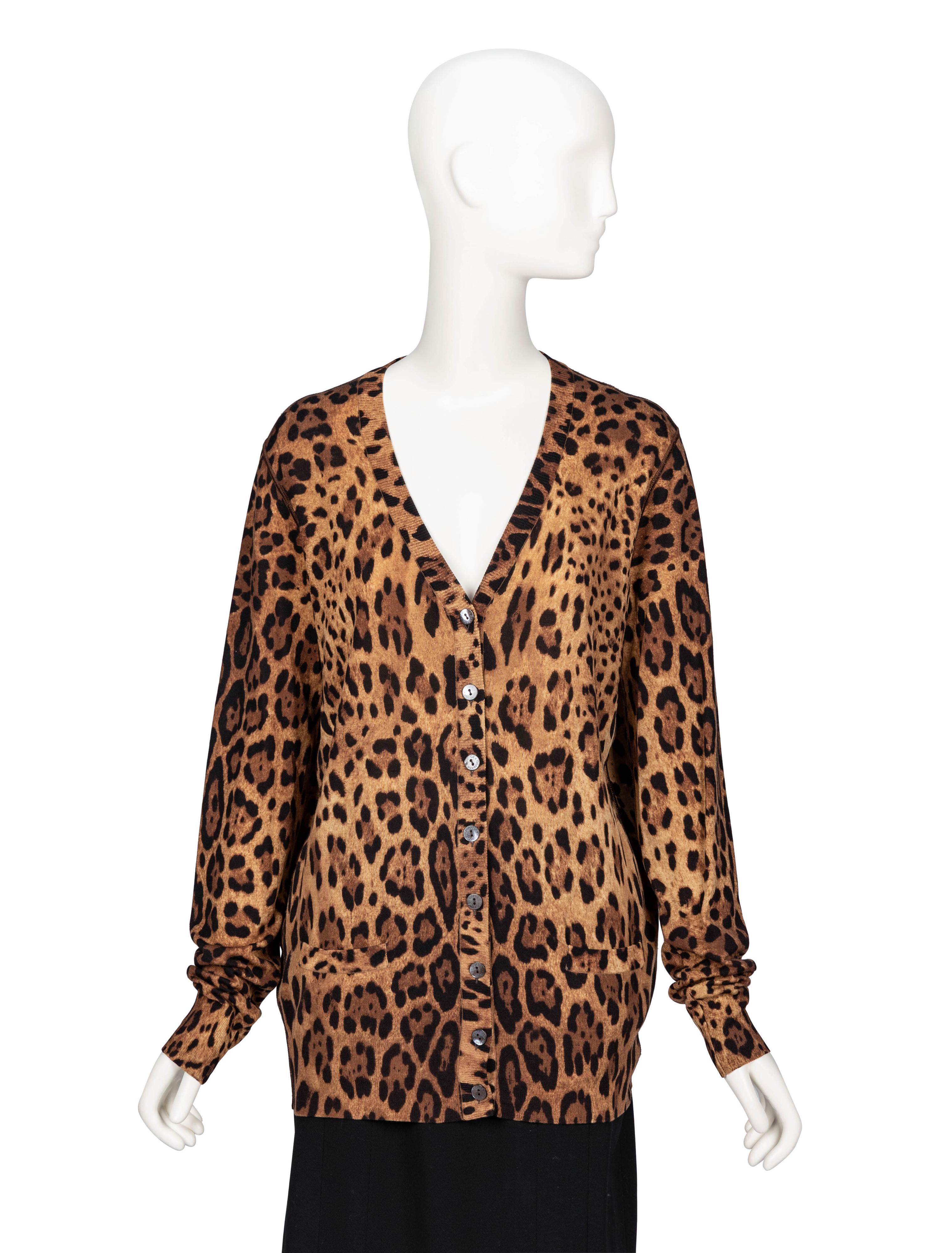 Dolce & Gabbana, Leopard-Print Corduroy Blazer & Cardigan