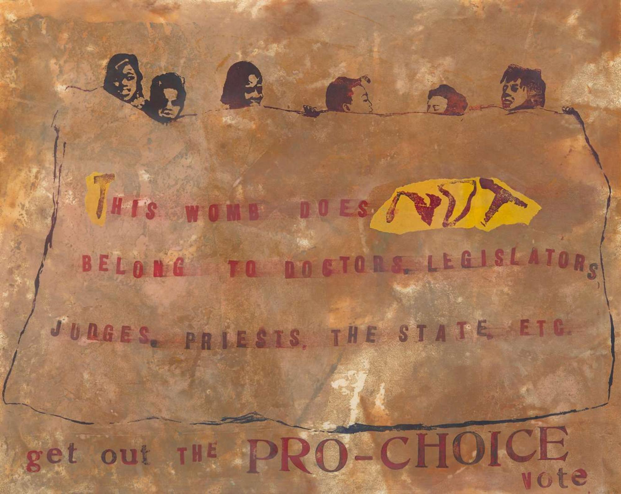 Nancy Spero (American, 1926-2009) - This Womb Does Not Belong to Doctors…
