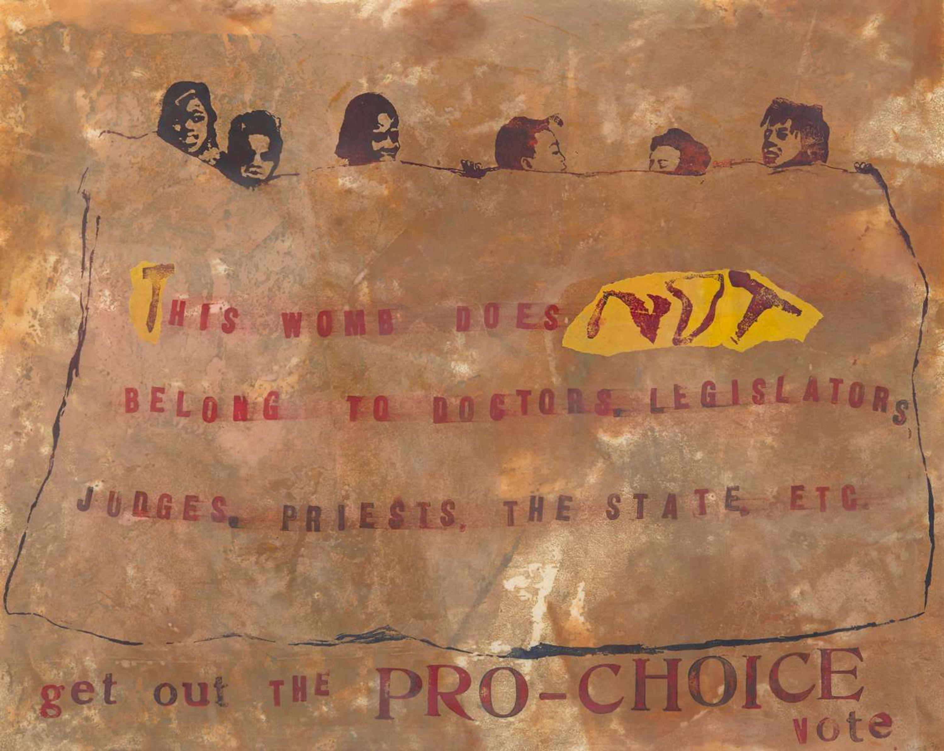 Nancy Spero (American, 1926-2009) - This Womb Does Not Belong to Doctors…