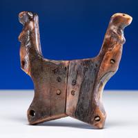 Iñupiat Fossilized Walrus Ivory Harpoon Rest, with Seals