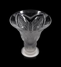 A Lalique Cigales Bud Vase