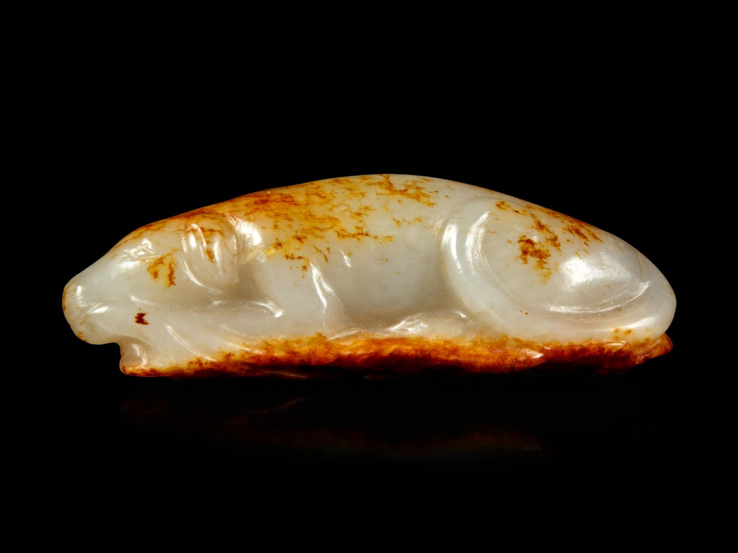 A White and Russet Jade Dog