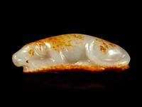A White and Russet Jade Dog