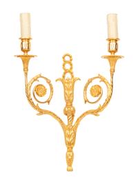A Set of Four Louis XVI Style Gilt Bronze Sconces