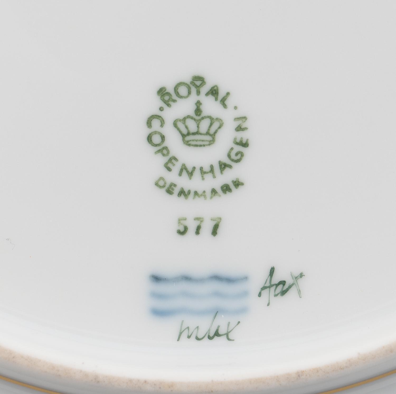 Two Royal Copenhagen Flora Danica Porcelain Serving Bowls