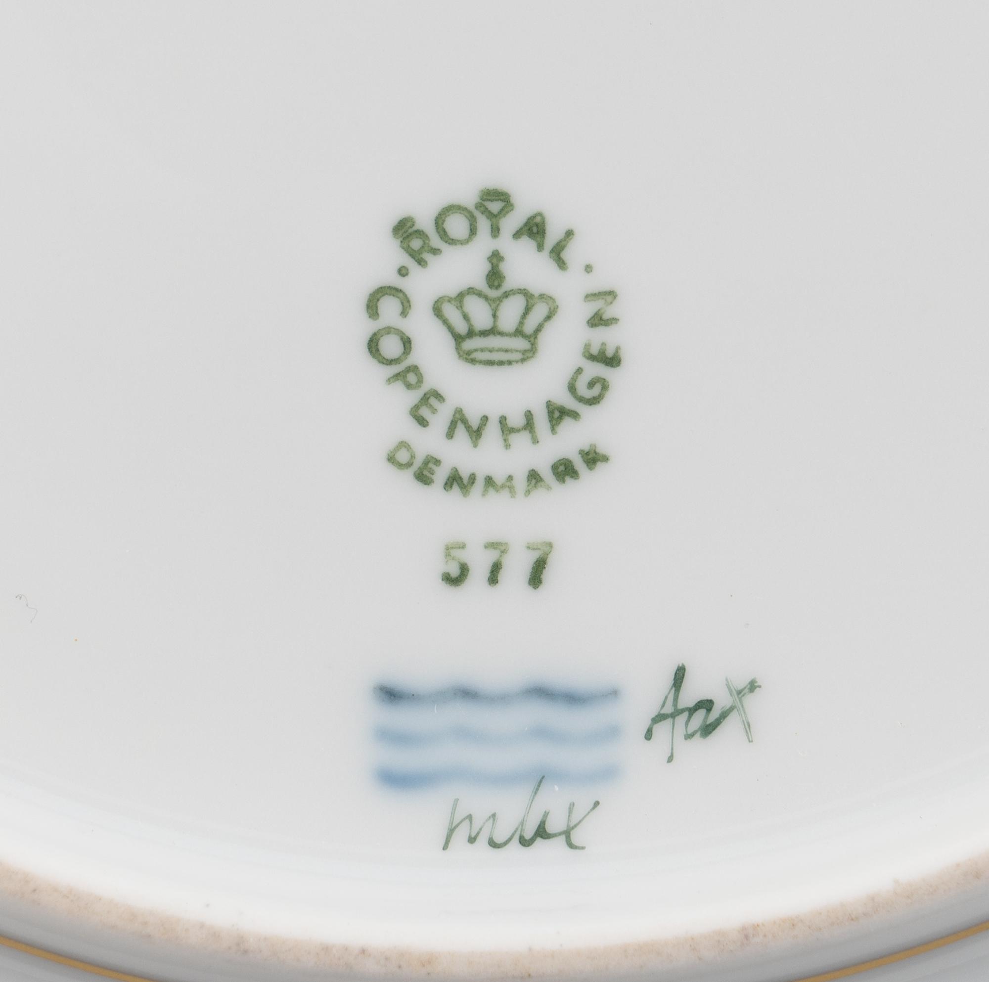 Two Royal Copenhagen Flora Danica Porcelain Serving Bowls