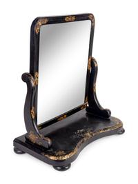A Victorian Gilt-Decorated Papier-Mâché Dressing Table Mirror — THIRD QUARTER 19TH CENTURY
