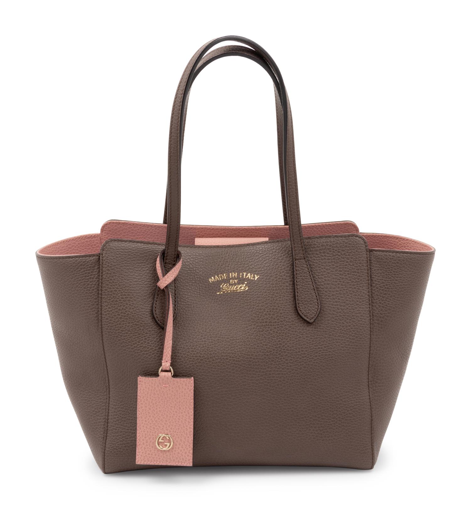 Gucci Brown Leather Swing Tote Bag, 2014