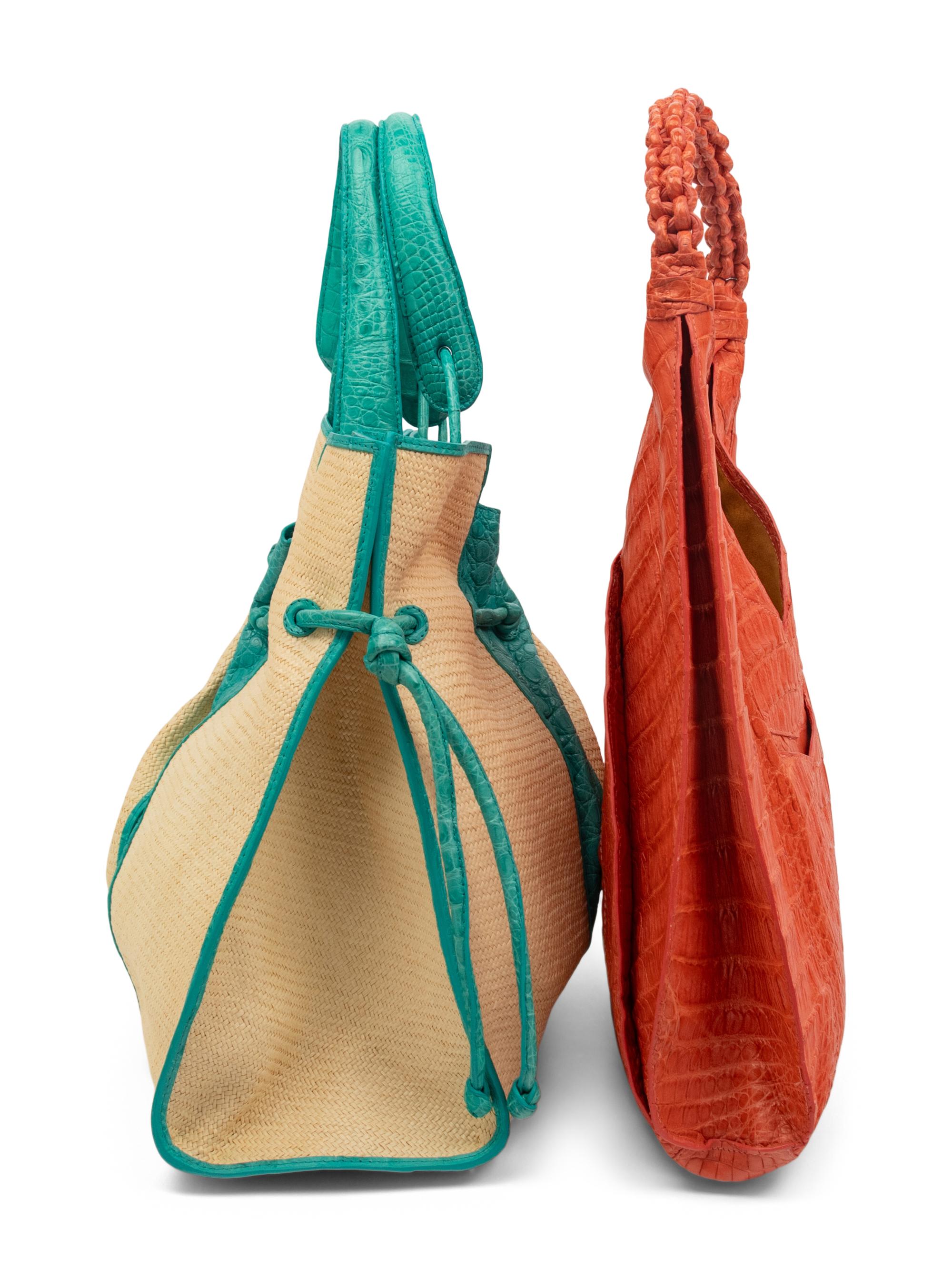 Two Nancy Gonzalez Crocodile Tote Bags