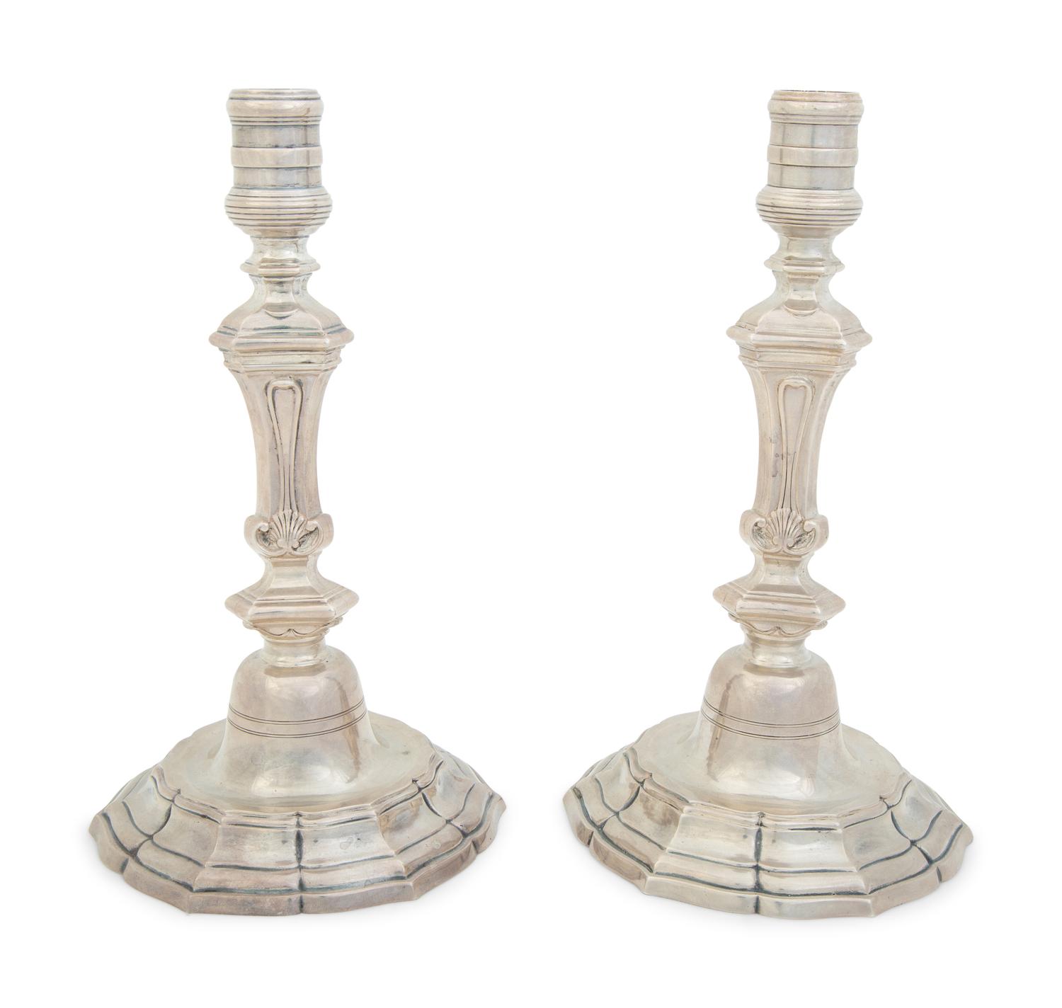 A Pair of Tiffany & Co. Silver Candlesticks