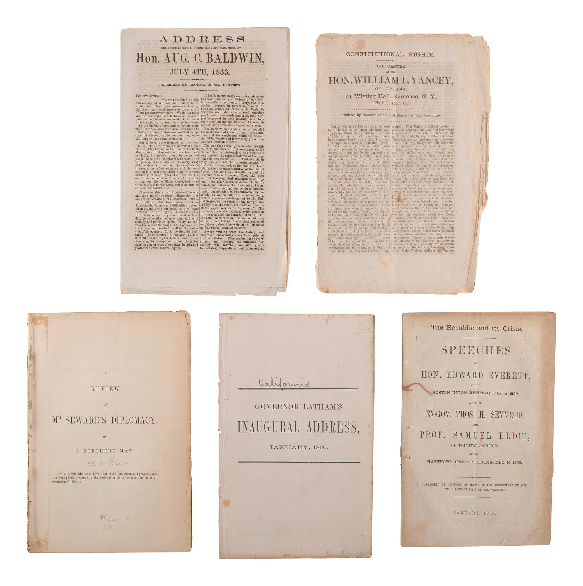 [CIVIL WAR]. A large group of War-period and GAR sheet music, pamphlets, and ephemera.