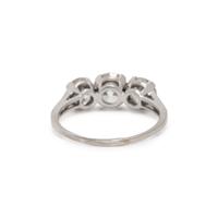 ANTIQUE, THREE STONE DIAMOND AND PLATINUM RING