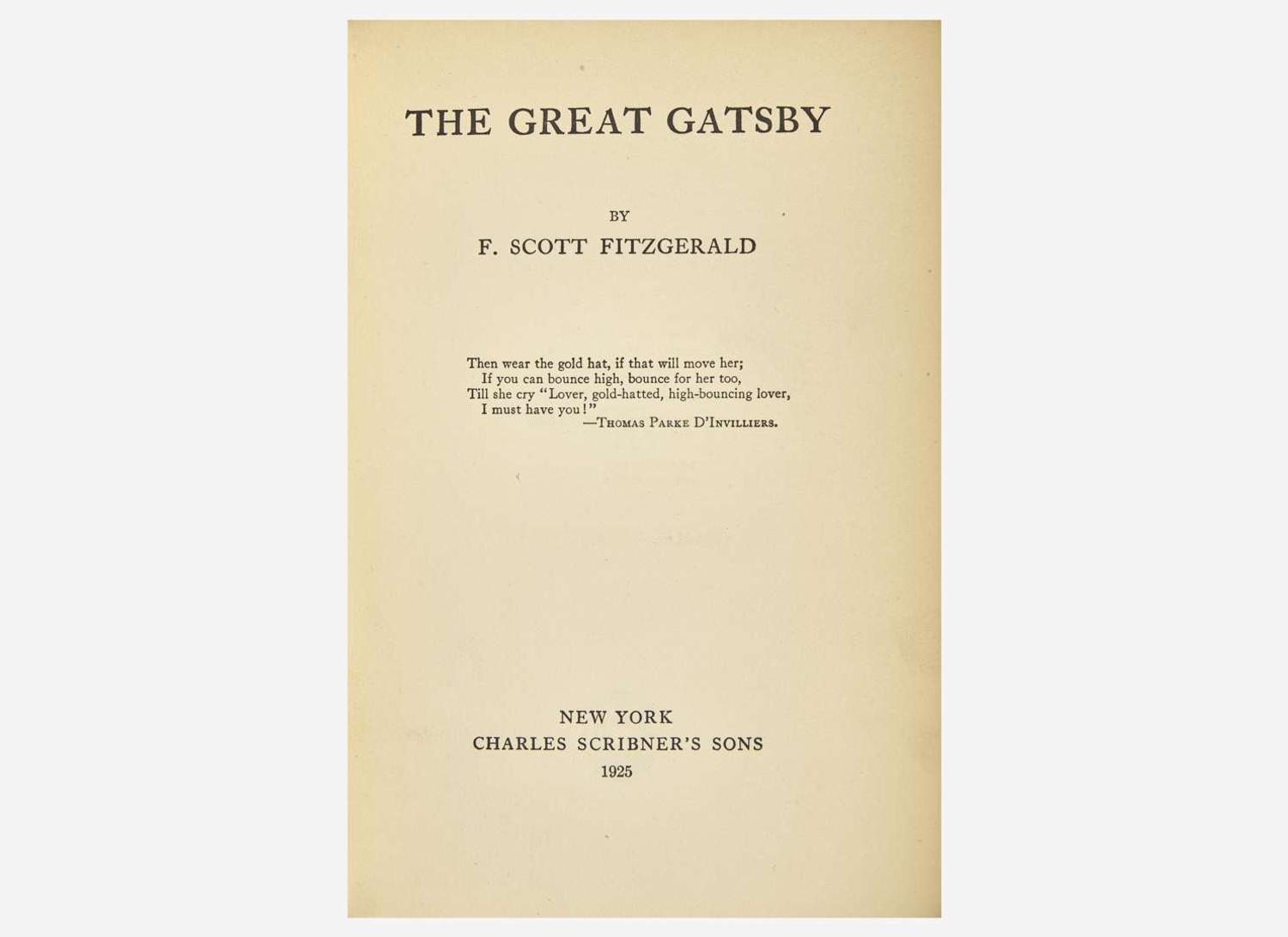 [Literature] Fitzgerald, F. Scott: The Great Gatsby