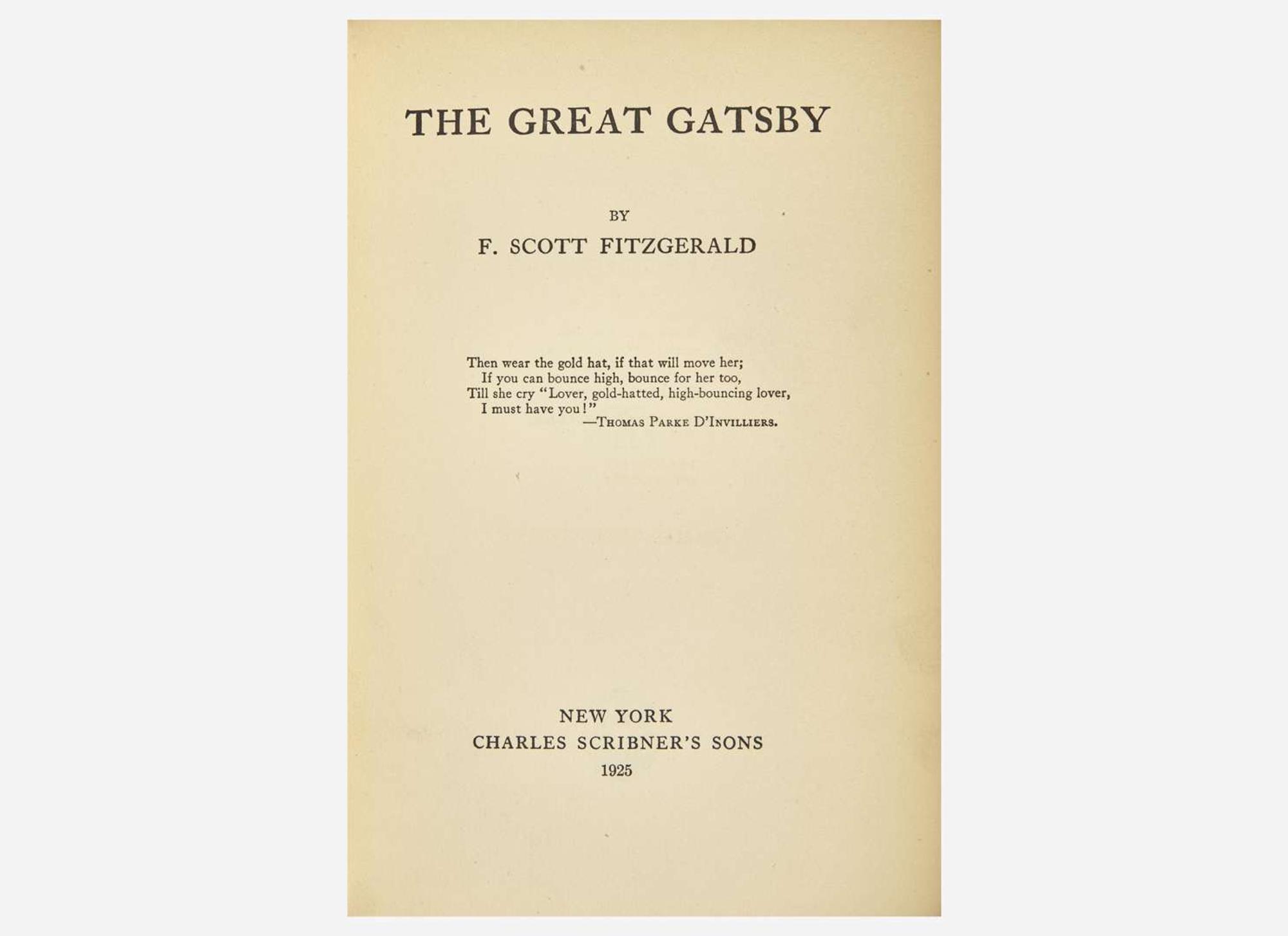 [Literature] Fitzgerald, F. Scott: The Great Gatsby