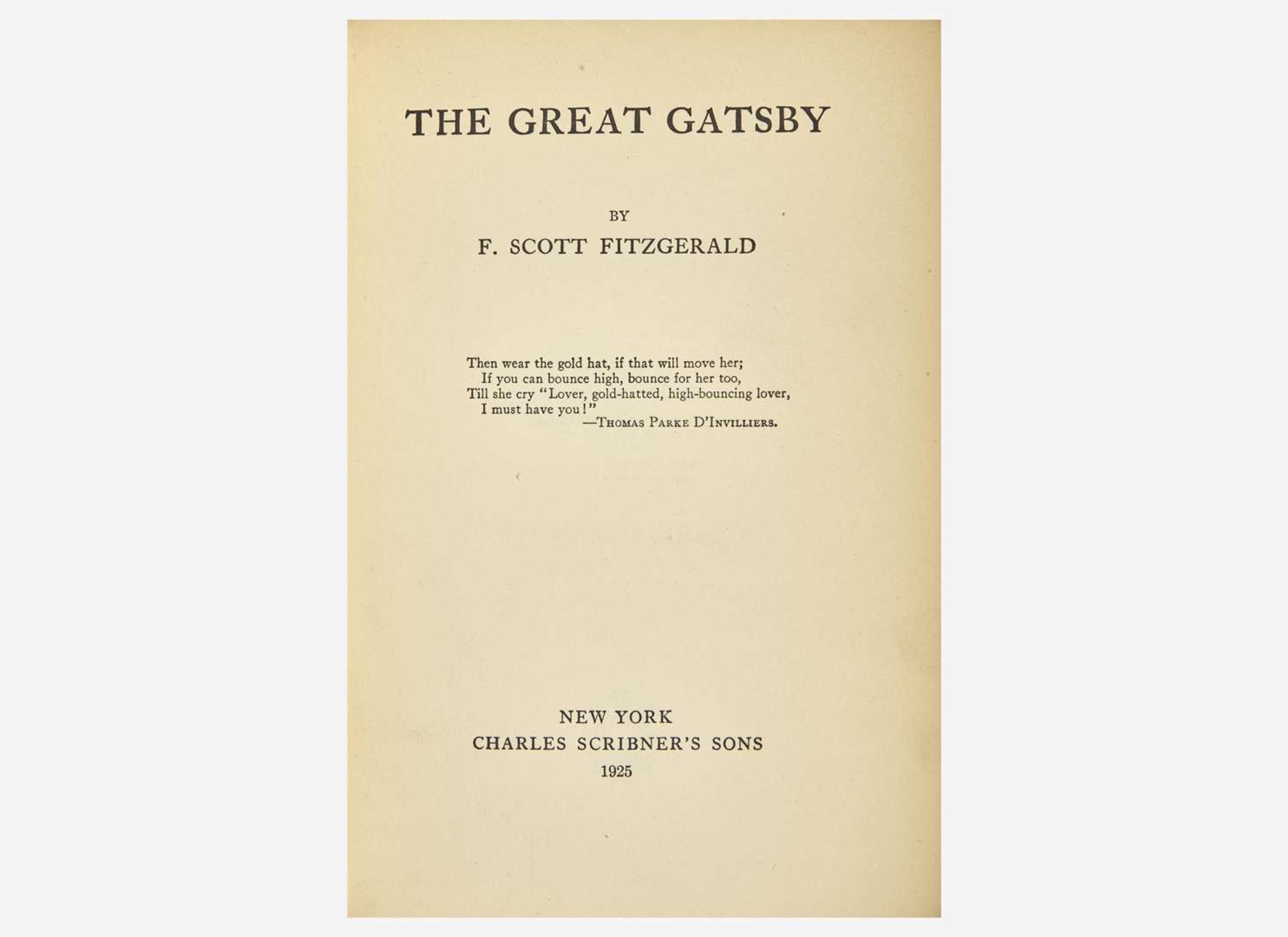 [Literature] Fitzgerald, F. Scott: The Great Gatsby