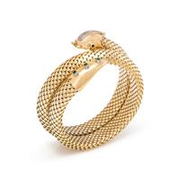 YELLOW GOLD SNAKE BANGLE BRACELET
