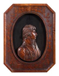 A French Carved Walnut Silhouette of a Nobleman, Possibly Lucien Bonaparte, Prince of Canino