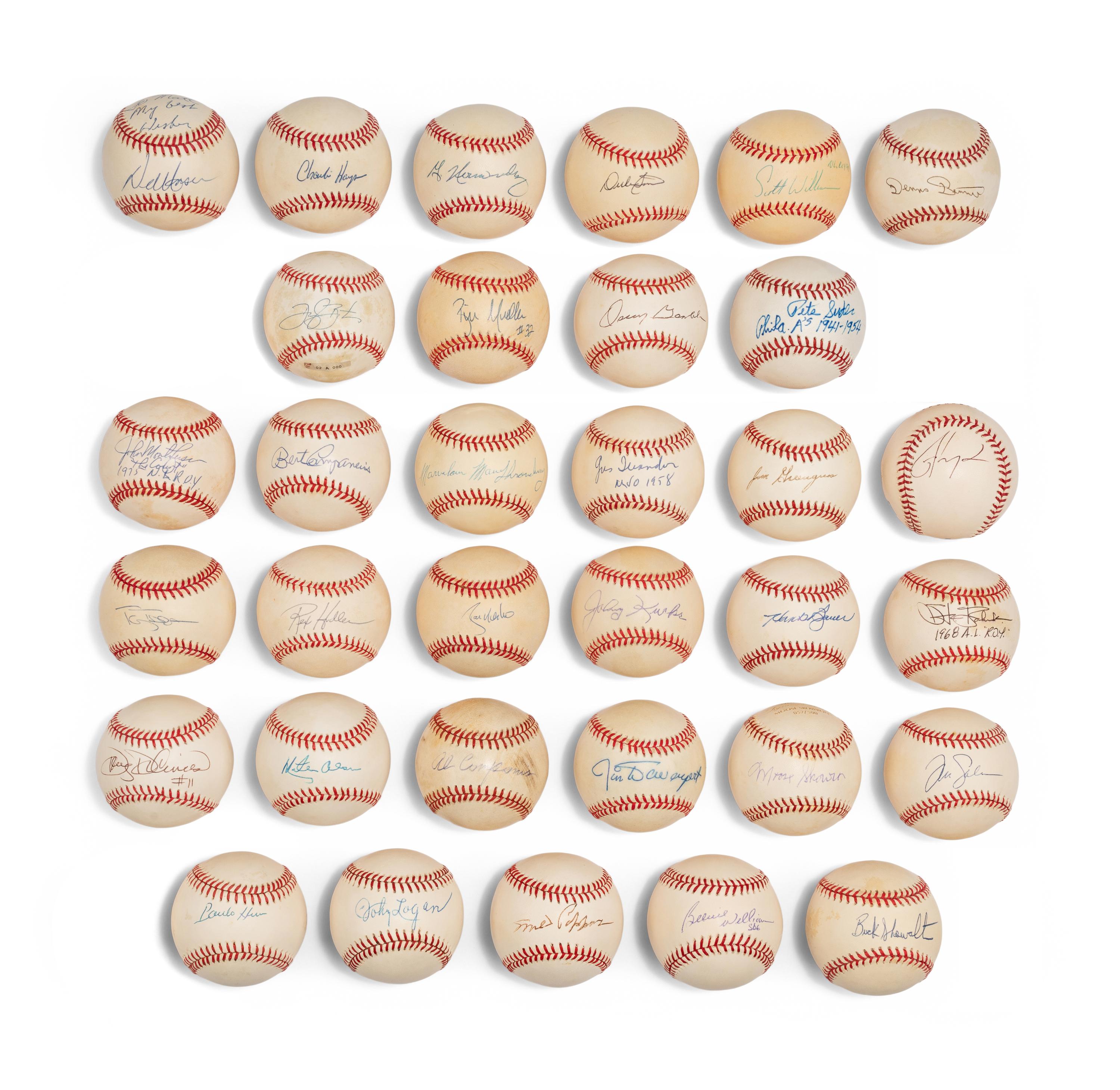 Bases Loaded Signed Autograph Baseball Group No. 28