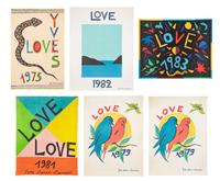 Group of Six Yves Saint Laurent Posters, 1975-83