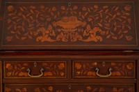 A Dutch Rococo Style Marquetry Slant-Front Bureau and Matching Chair