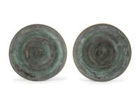 A Pair of English Brass Open Twist Candlesticks