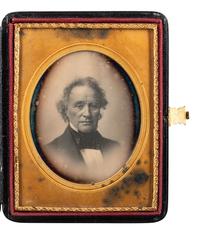 [EARLY PHOTOGRAPHY]. Boston School, attrib. Quarter plate daguerreotype of Jared Sparks, historian and President of Harvard College.