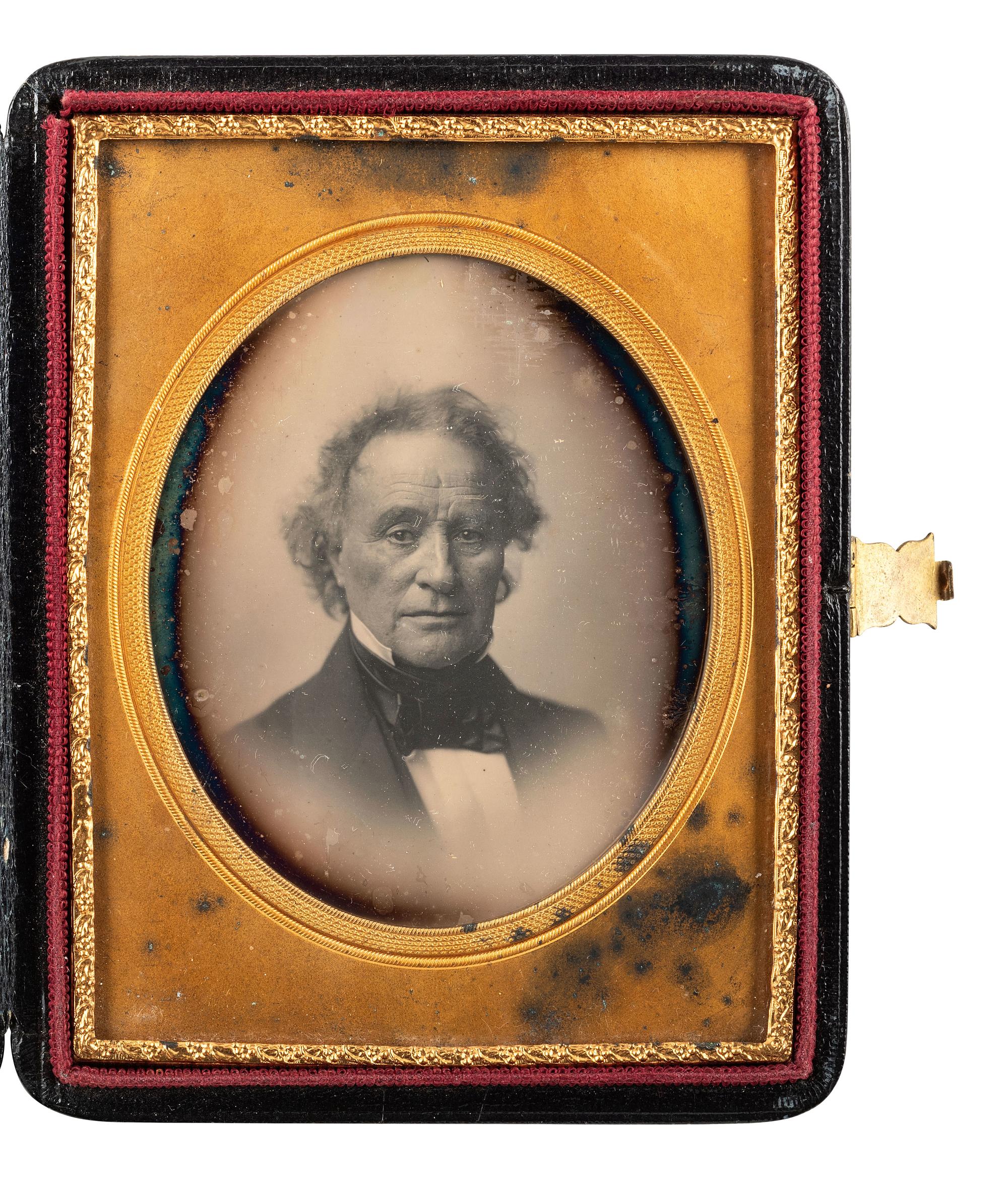 [EARLY PHOTOGRAPHY]. Boston School, attrib. Quarter plate daguerreotype of Jared Sparks, historian and President of Harvard College.