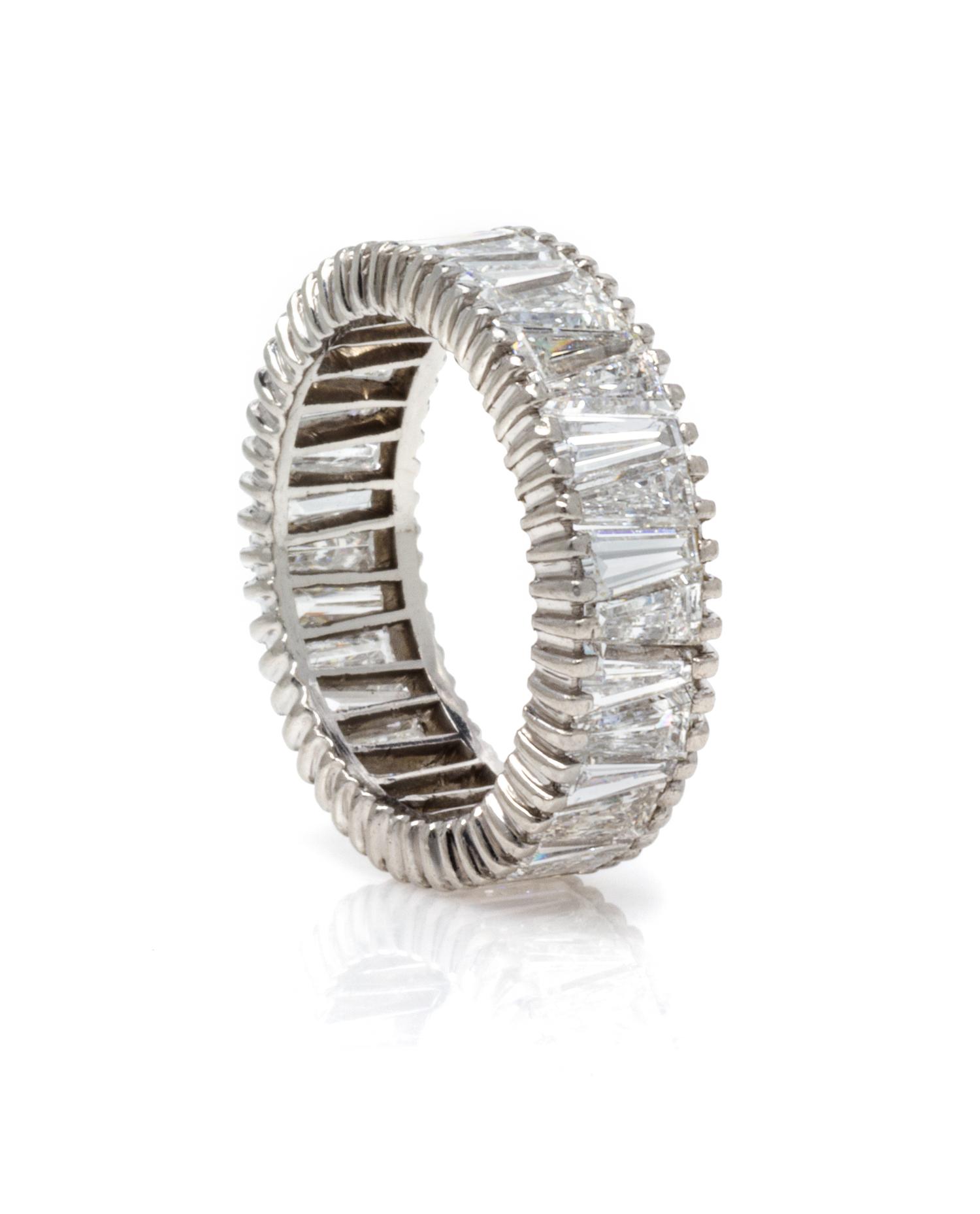 A White Gold and Diamond Eternity Band, 4.30 dwts.