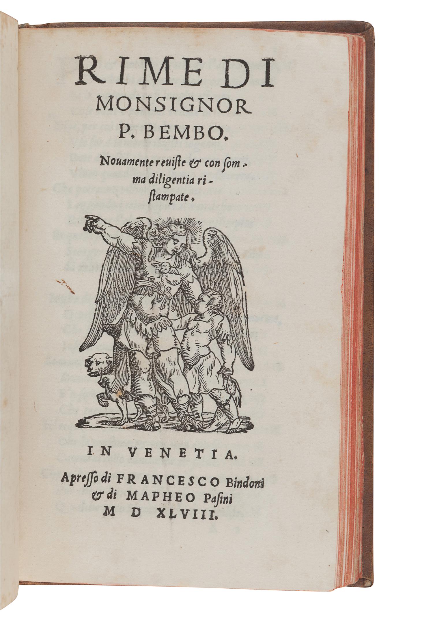 BEMBO, Pietro (1470-1547). A sammelband of rare early Venice editions of Bembo's works, comprising: