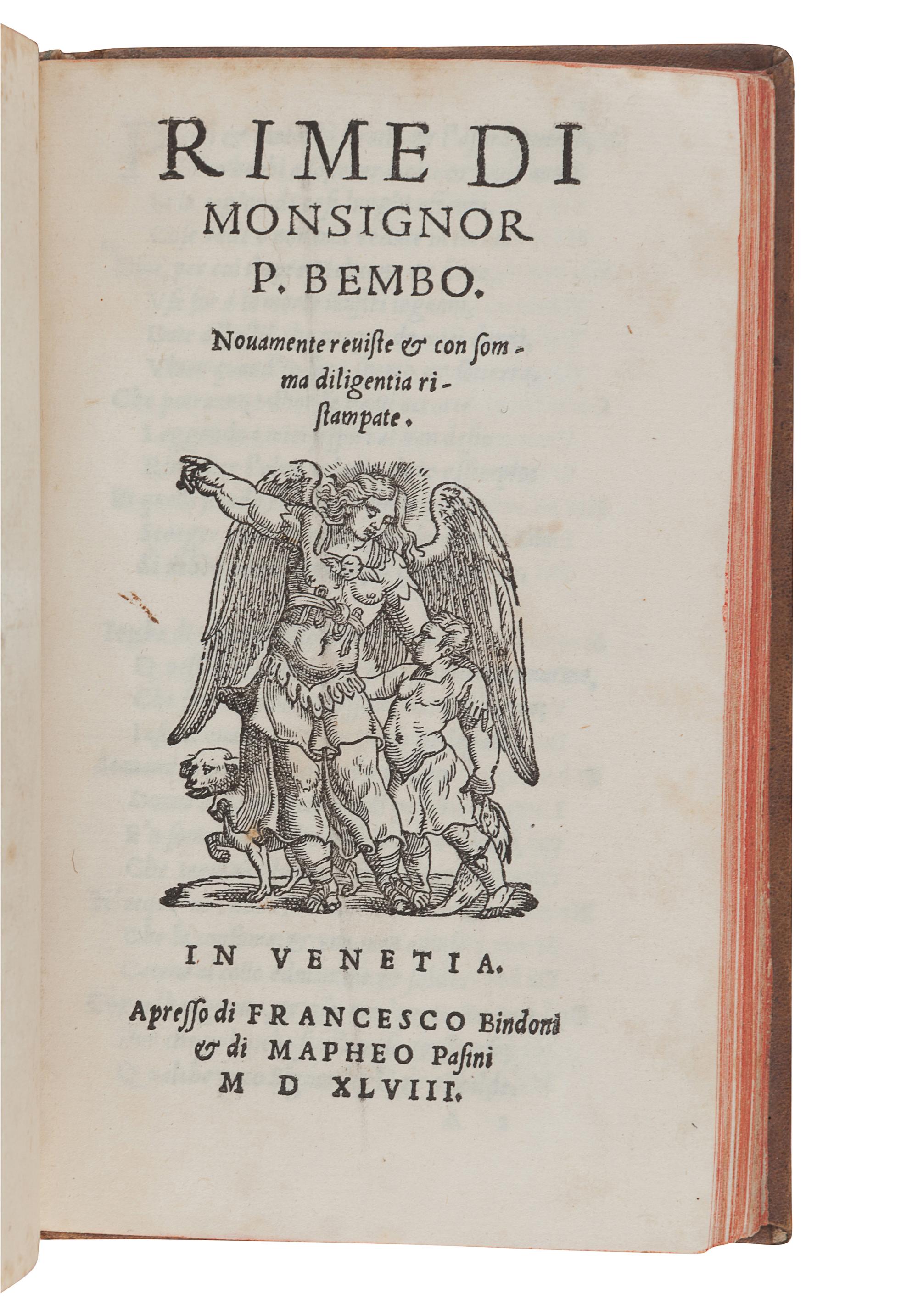 BEMBO, Pietro (1470-1547). A sammelband of rare early Venice editions of Bembo's works, comprising: